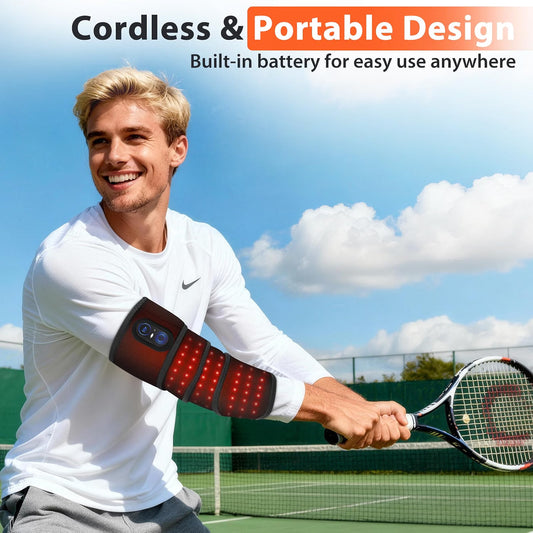 Cordless Heated Wrap Massager – Rechargeable Heat & Vibration Therapy for Pain Relief, Wrist • Ankle • Joint Comfort